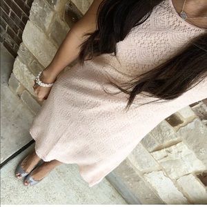 Blush lace dress